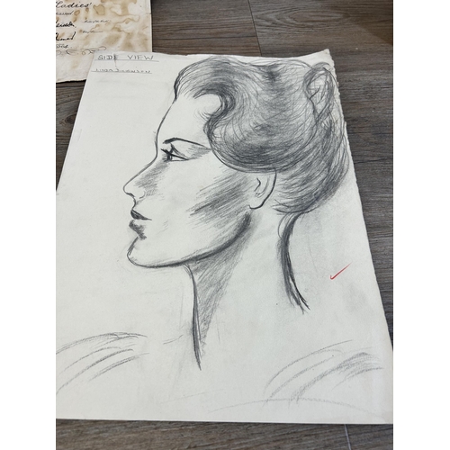 673A - A collection of 1960s hairdressers sketches belonging to Linda Dickinson