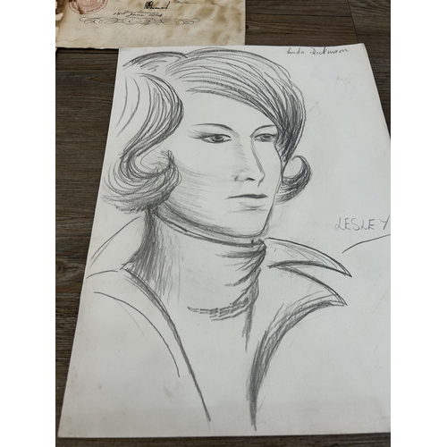 673A - A collection of 1960s hairdressers sketches belonging to Linda Dickinson