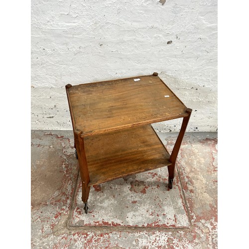 48 - A 1960s Morris of Glasgow walnut two tier drinks trolley