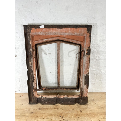 701 - A French cast iron framed roof window - approx. 78cm high x 61cm wide