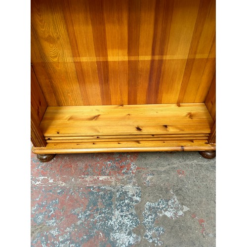 50 - A pine free standing open bookcase - approx. 183cm high x 95cm wide x 30cm deep