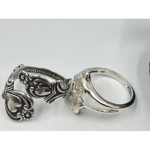 1215 - A collection of .925 silver rings and charms