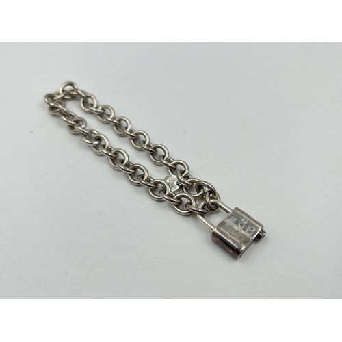 1219 - A silver bracelet stamped T & Co .925 - approx. gross weight 20.74 grams