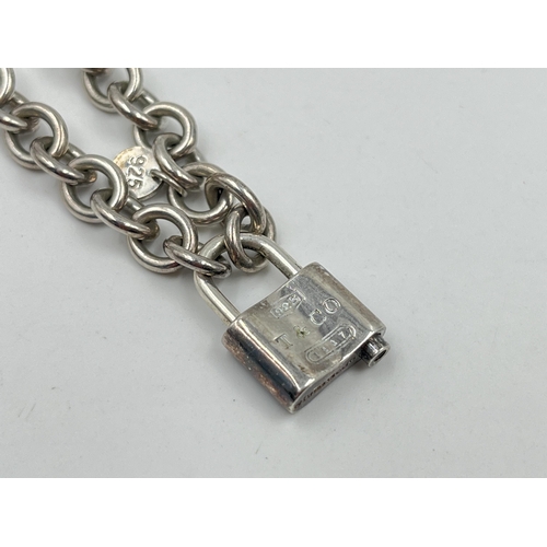 1219 - A silver bracelet stamped T & Co .925 - approx. gross weight 20.74 grams