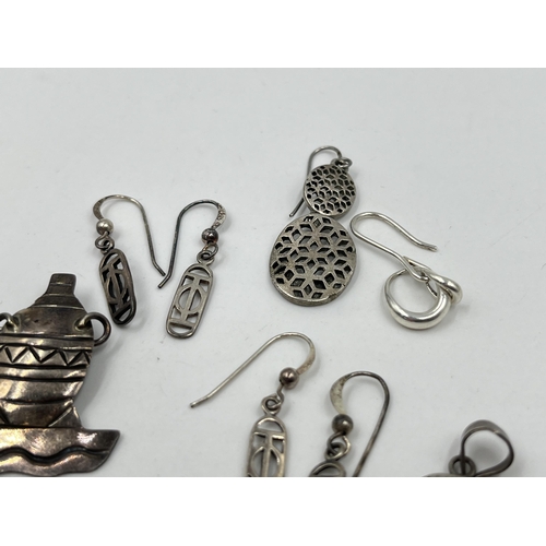 1233F - A collection of .925 silver jewellery - approx. gross weight 69 grams