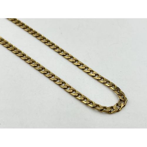 1236 - A 9ct gold 45cm chain necklace - approx. gross weight 13 grams