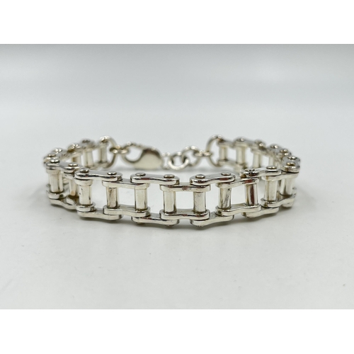 1267 - An IBB .925 silver 22cm bracelet - approx. gross weight 66.33 grams