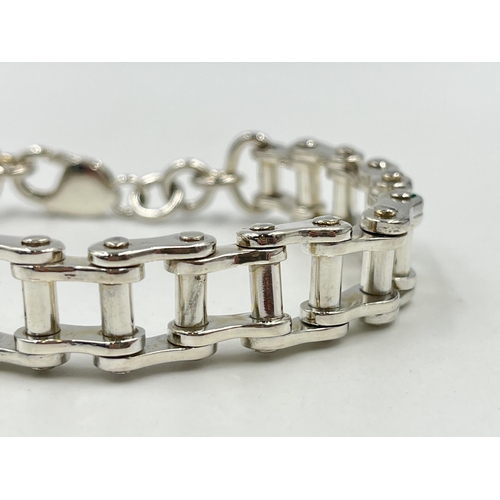 1267 - An IBB .925 silver 22cm bracelet - approx. gross weight 66.33 grams