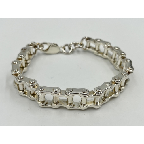 1267 - An IBB .925 silver 22cm bracelet - approx. gross weight 66.33 grams