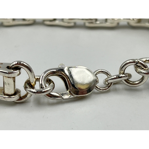 1267 - An IBB .925 silver 22cm bracelet - approx. gross weight 66.33 grams