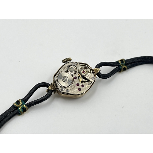 1274 - A Rotary hallmarked London 9ct gold cased mechanical lady's wristwatch, dated 1983 - approx. gross w... 