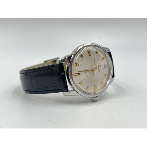 1276 - A boxed Longines Conquest Heritage 35mm automatic men's wristwatch with Longines leather strap and b... 