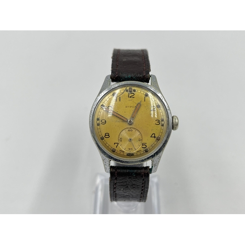 1282 - A WWII military issued Buren mechanical 31mm men's wristwatch - ref. A.T.P 142711