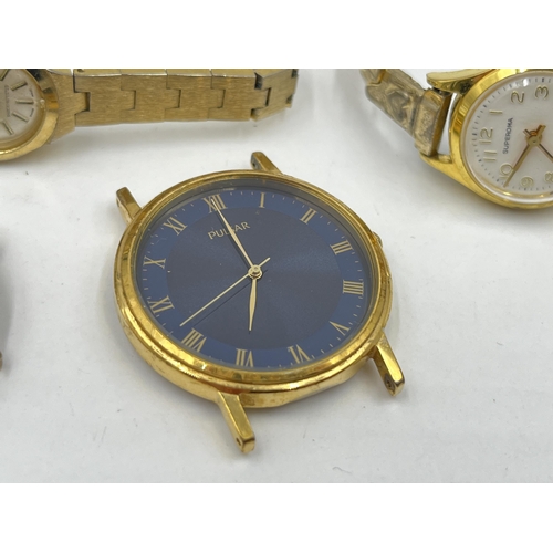 1292 - Four lady's and gent's wristwatches to include vintage Avia mechanical, Pulsar quartz etc.