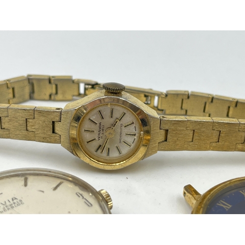 1292 - Four lady's and gent's wristwatches to include vintage Avia mechanical, Pulsar quartz etc.