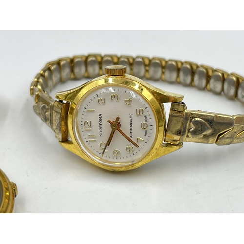 1292 - Four lady's and gent's wristwatches to include vintage Avia mechanical, Pulsar quartz etc.