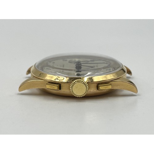 1276A - A late 1940s Dreffa Geneve chronograph 18ct gold 37mm wristwatch with mechanical Landeron 48 movemen... 