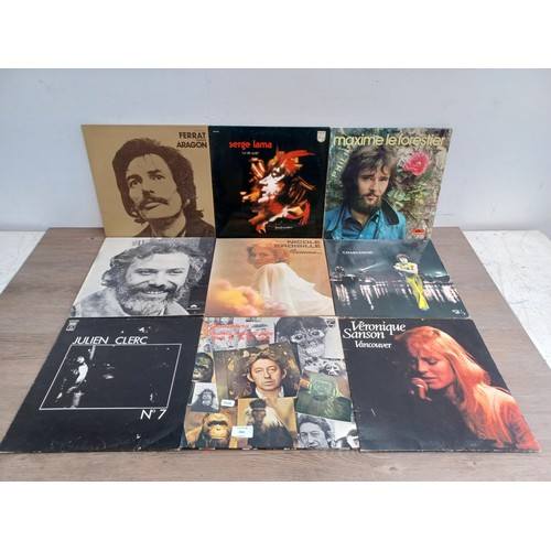 843 - Nine French LP vinyl records to include Serge Gainsbourg 'Vu De L'Exterieur' (Philips 6499731), Geor... 