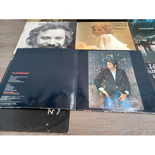 843 - Nine French LP vinyl records to include Serge Gainsbourg 'Vu De L'Exterieur' (Philips 6499731), Geor... 