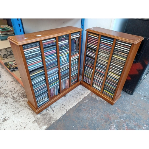 845 - Two storage units containing a collection of CDs