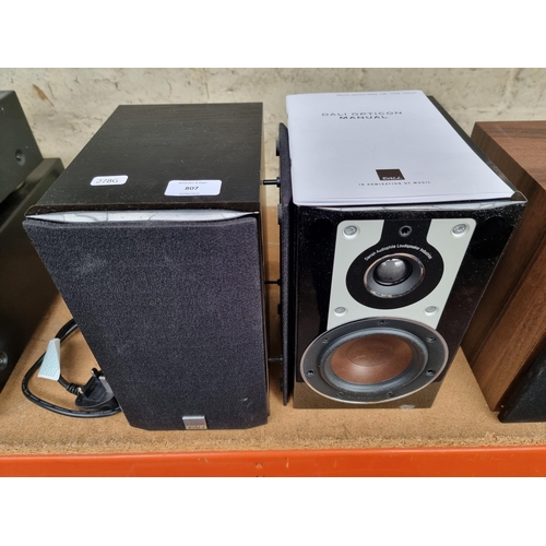 807 - A pair Dali Opticon 1 compact hi-fi speakers with instruction manual