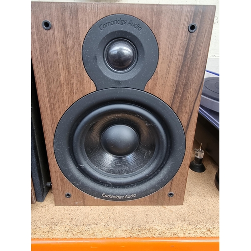 808 - A pair of Cambridge Audio CX-50 bookshelf hi-fi speakers with instruction manual