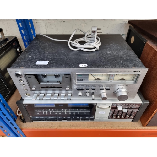 812 - Two items of hi-fi, one JVC JR-S300 stereo receiver/graphic equalizer and one Aiwa AD-6550 stereo ca... 