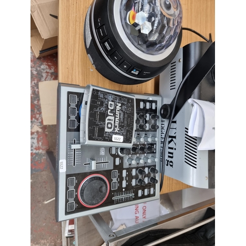 819 - Five items of DJ and disco equipment to include Numark Total Control DJ software controller, U'King ... 