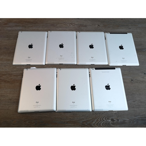 911 - Seven Apple iPad tablets, four A1395 and three A1396