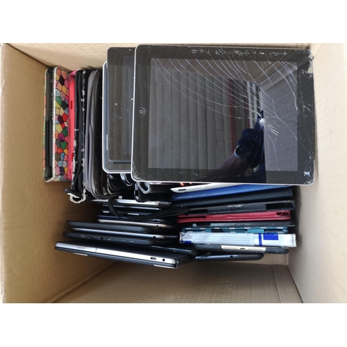 921 - A box containing a large quantity of tablet cases and tablets for spares or repair