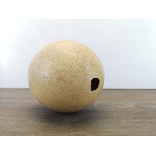 1477 - A 19th century ostrich egg - approx. 14cm high