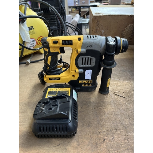 744 - A DeWalt DCB105 cordless hammer drill with charger