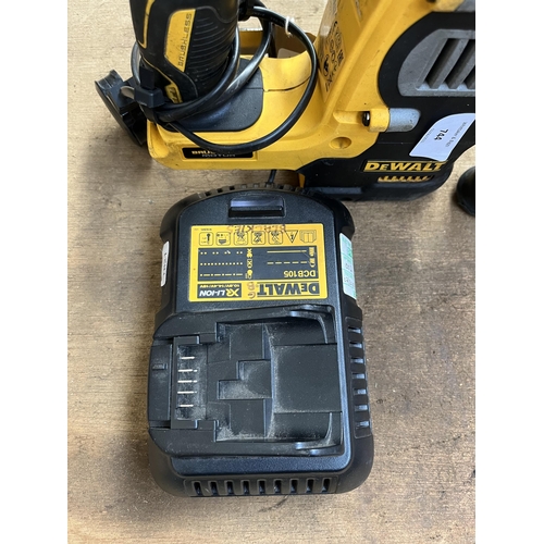 744 - A DeWalt DCB105 cordless hammer drill with charger