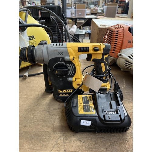 744 - A DeWalt DCB105 cordless hammer drill with charger