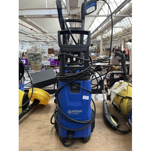 746 - Two Nilfisk 240v pressure washers, one C120.7 and one C120.5