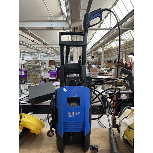 746 - Two Nilfisk 240v pressure washers, one C120.7 and one C120.5