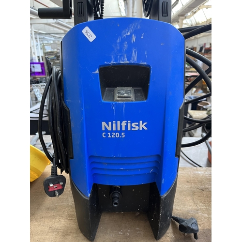 746 - Two Nilfisk 240v pressure washers, one C120.7 and one C120.5