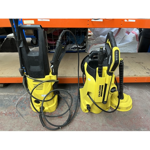 747 - Two Kärcher 240v pressure washers, one K4 premium full control and one K2