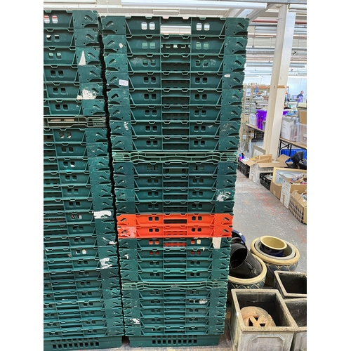 766 - Twenty five stackable plastic crates