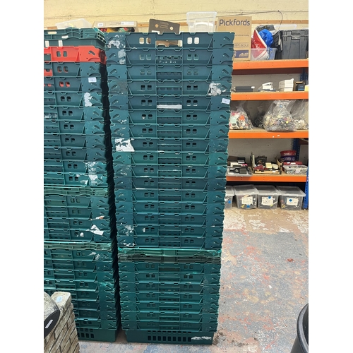 767 - Twenty five stackable plastic crates