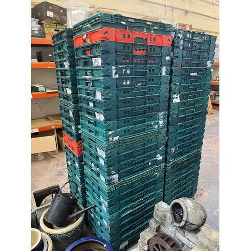 768 - Twenty five stackable plastic crates