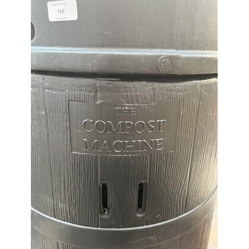 769 - Two plastic compost bins