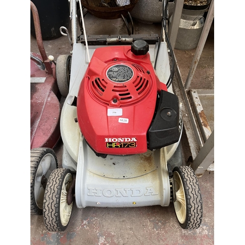 774 - A Honda HR173 petrol lawn mower