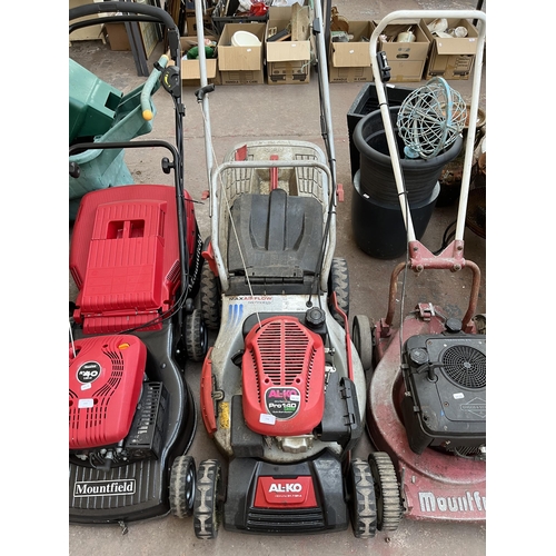 776 - An Al-Ko Pro 140QSS petrol lawn mower with grass collector