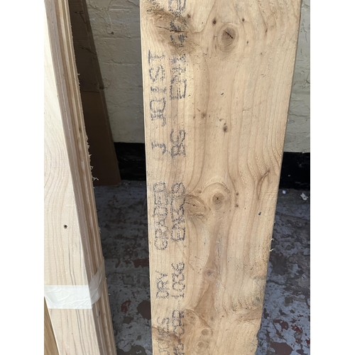 785A - Six wooden joists - approx. 134cm long x 19.5cm wide