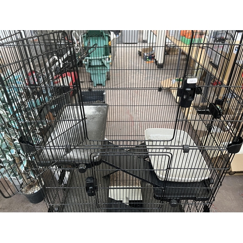 788 - A Little Friends Chatsworth small animal cage on plastic castors - approx. 152cm high x 53cm wide x ... 