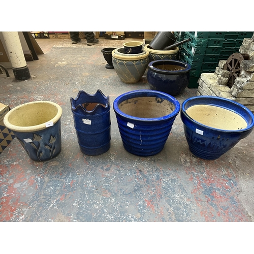 793 - Four glazed garden planters