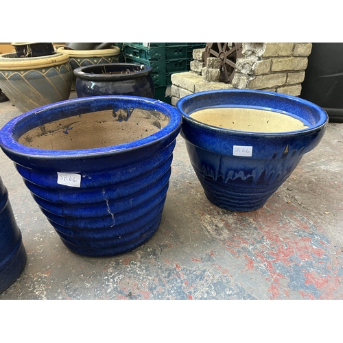 793 - Four glazed garden planters