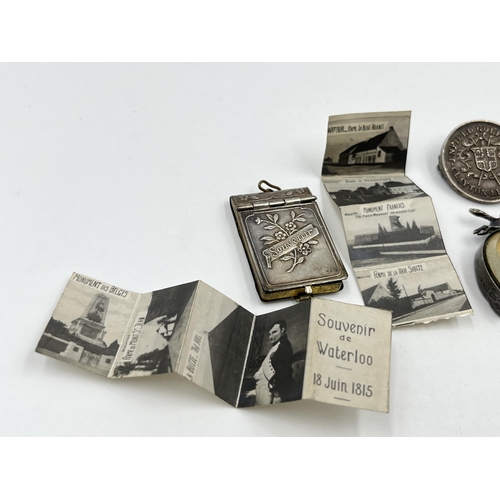 1315 - Five items, three hallmarked Birmingham silver Enfield Golf Club badges - approx. gross weight 27.4 ... 