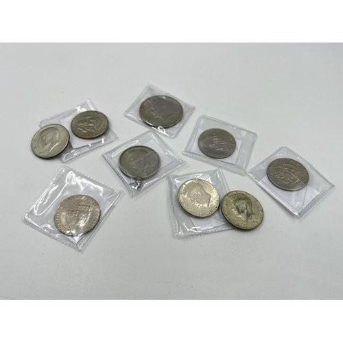 1432 - A collection of American coins to include 90% silver 1964 Kennedy ½ dollar, 40% silver 1967 Kennedy ... 